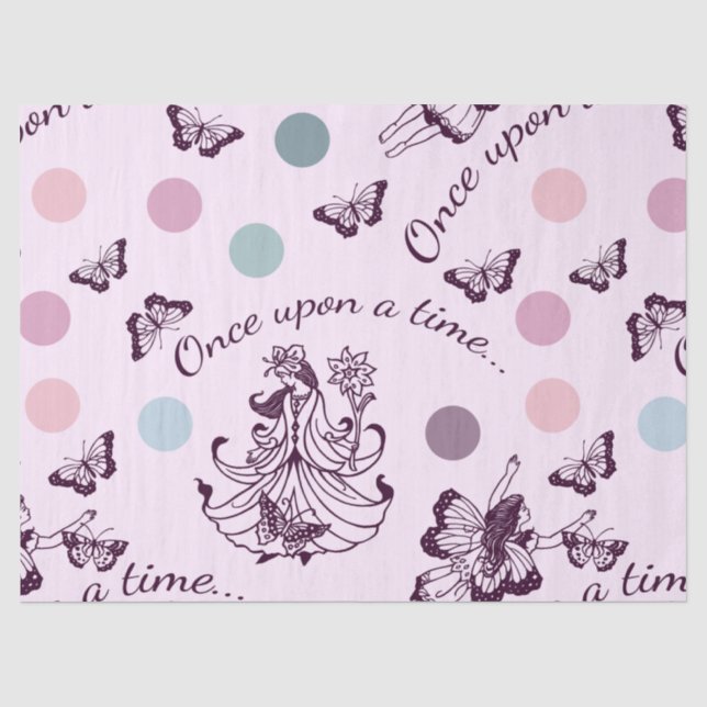 Fairy Tale einmal mit Schmetterlingen Seidenpapier (Vorderseite)