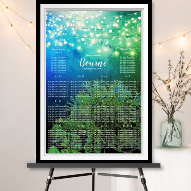 Fairy Tale Forest Bleu Arbre vert Tableau de siège (Créateur téléchargé)