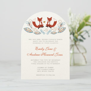 Fairy Tale Forest Fox Wedding Invitation Einladung