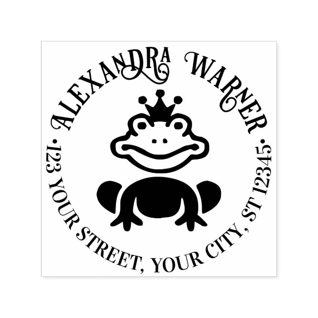 Fairy Tale Frog Prince Name Return Address Permastempel (Design)