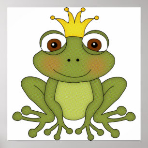 Fairy Tale Frog Prinz mit Kronen Poster