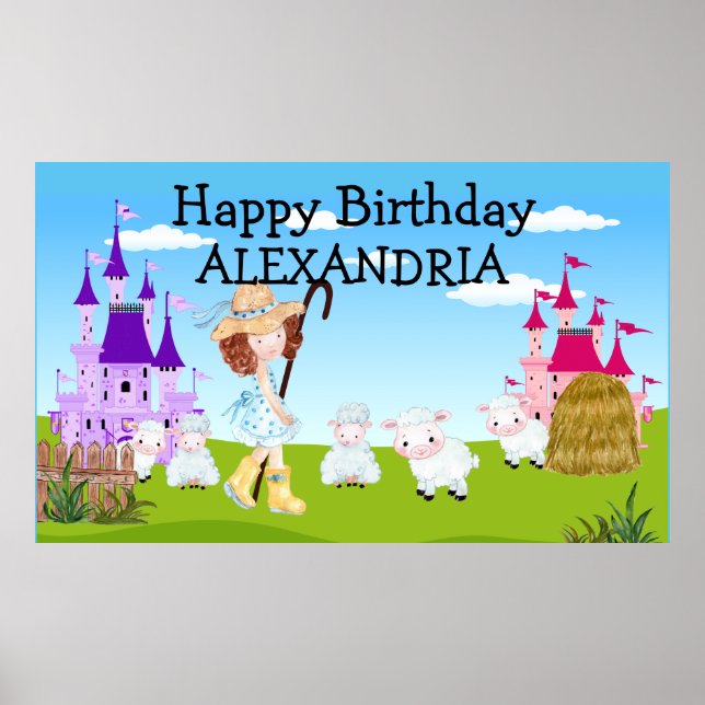 Fairy Tale Little Bo Peep Sheep Poster (Vorne)