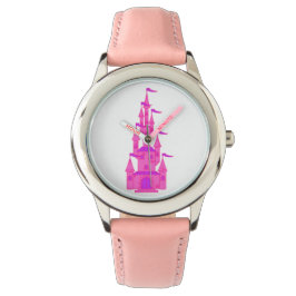 Fairy Tale Pink Princess Castle Armbanduhr