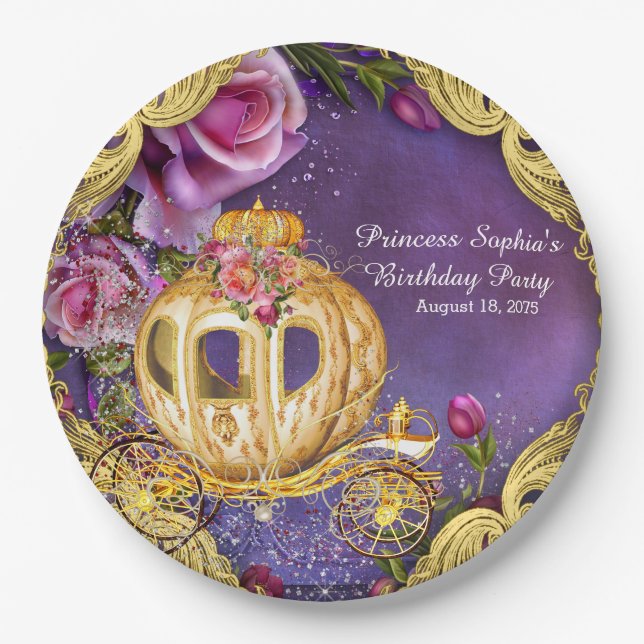 Fairy Tale Princess Birthday Party Pappteller (Vorderseite)