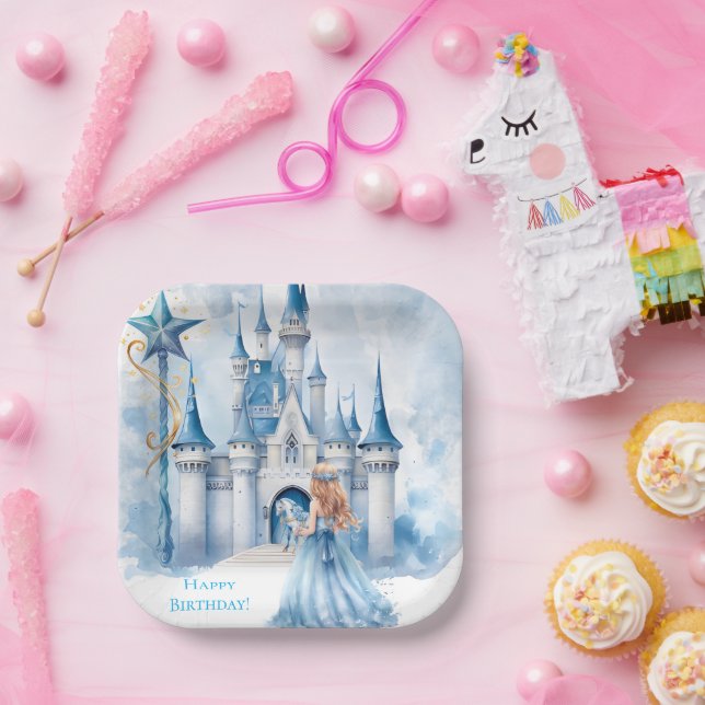 Fairy Tale Princess Burg Wilhelm Tell Pappteller (Party)