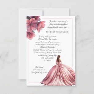 Fairy Tale Princess Quinceañera Einladung