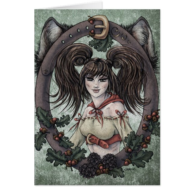 Fairy Tale "Red Riding Hood" Fantasy Art Card #1 (Vorne)