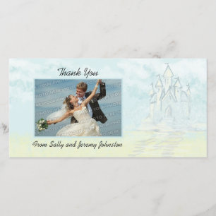 Fairy Tale Sand Castle Beach Wedding Vielen Dank Dankeskarte