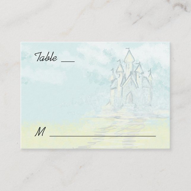Fairy Tale Sand Castle Plage Mariage Plaques Carte (Devant)