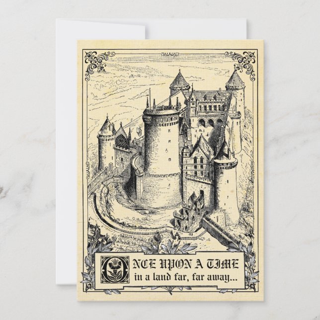 Fairy Tale Storybook Hochzeit Einladungen (Vorderseite)