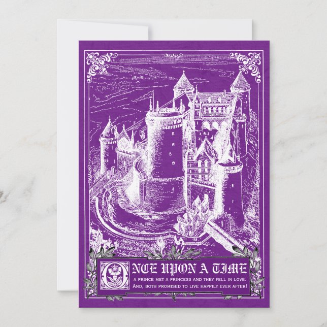 Fairy Tale Storybook Hochzeit Einladungen (Vorderseite)
