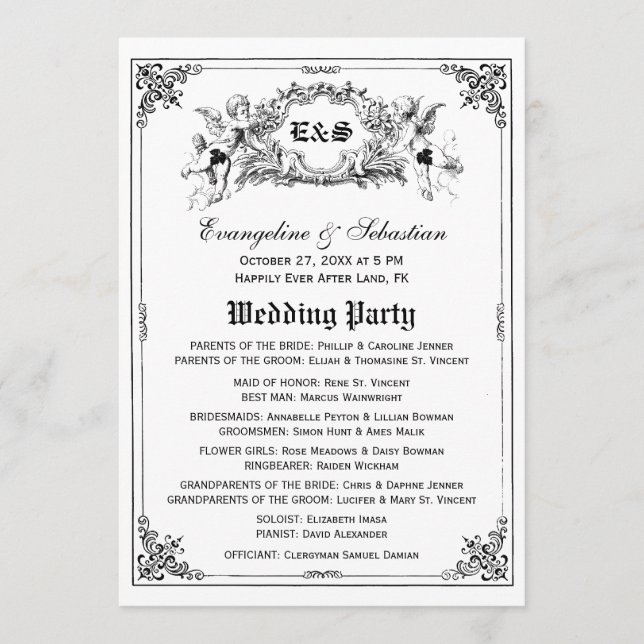 Fairy Tale Storybook Programmes de mariage (Devant)