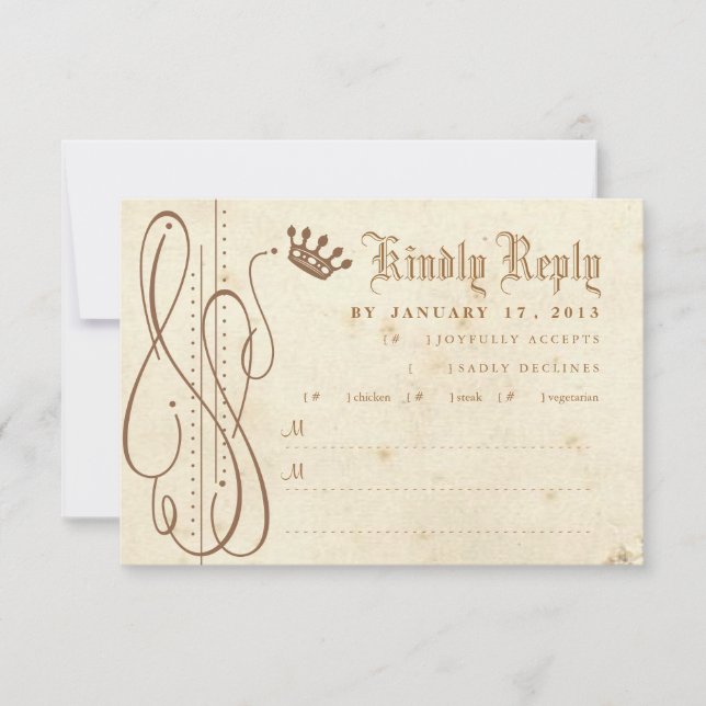 Fairy Tale Swirl Wedding Einladung UAWG (Vorderseite)