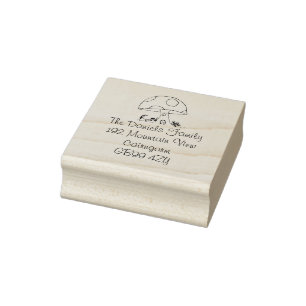 Fairy Tale Toadstool House Address Rubber Briefmar Gummistempel