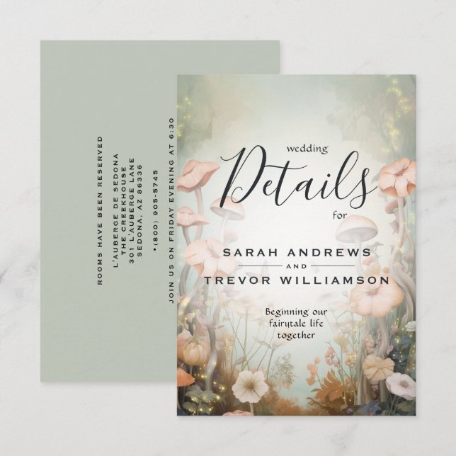 Fairy Tale Woodland Fairycore Romance Begleitkarte (Vorne/Hinten)