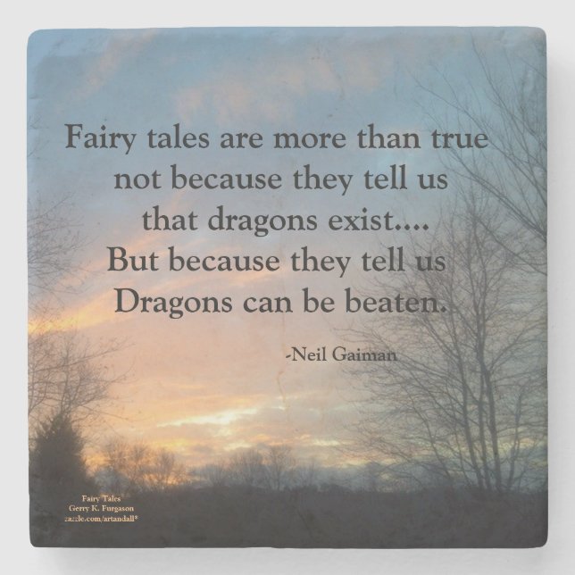 FAIRY TALES SIND MEHR ALS WAHRE SONNENKÜSTE. STEINUNTERSETZER (Vorderseite)