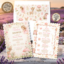 Fairy-Themen-Einladung für Baby Shower - Alles in