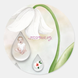 Fairy Tröpfchen rund Aufkleber