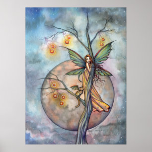 Fairy und Fairy Cat Poster Druck von Molly Harriso