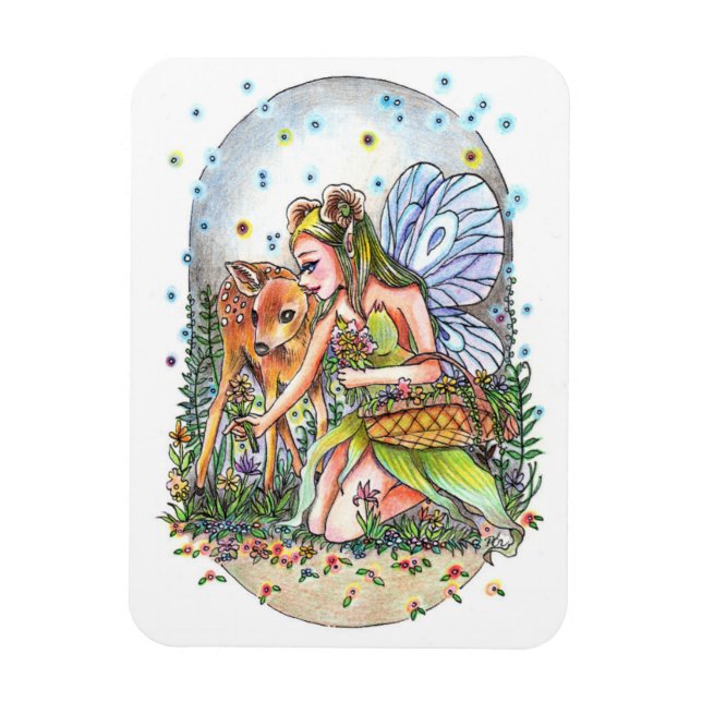 Fairy und Fawn Magnet (Vertikal)
