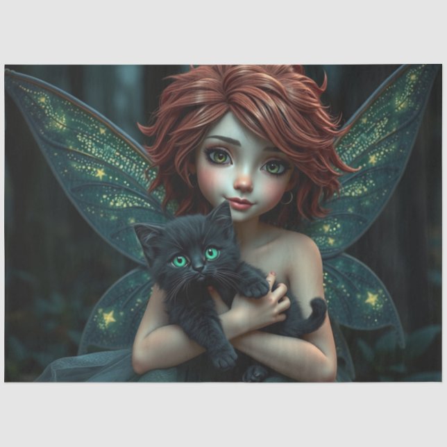 Fairy und ihre Katze, Seidenpapier (Vorderseite)