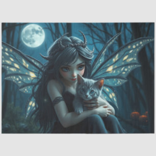 Fairy und ihre Katze Seidenpapier