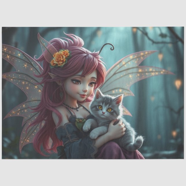 Fairy und ihre Katze, Seidenpapier (Vorderseite)