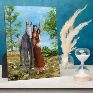 Fairy und Unicorn Fotoplatte