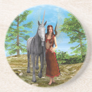 Fairy und Unicorn Getränkeuntersetzer