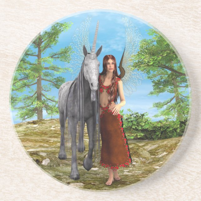 Fairy und Unicorn Getränkeuntersetzer (Vorne)