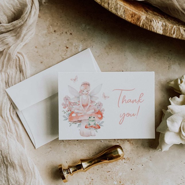 Fairy und Wildblumen Danke Karte (Von Creator hochgeladen)