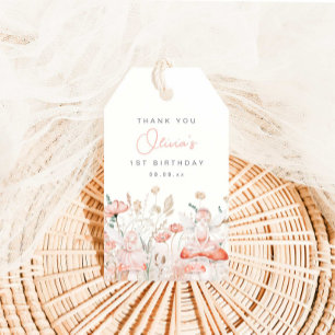 Fairy und Wildblumen Geburtstag Geschenkanhänger