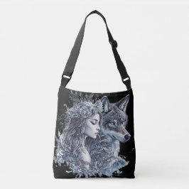 Fairy und Wolf Tragetaschen Mit Langen Trägern