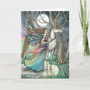 Fairy Unicorn Imaginaire carte de voeux vierge