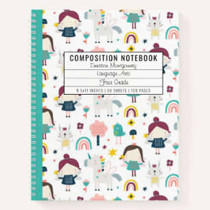Fairy Unicorn Pattern Kid's Notizbuch