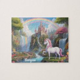 Fairy Unicorn und Burg Personalisiert