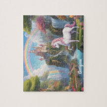Fairy Unicorn und Burg Personalisiert