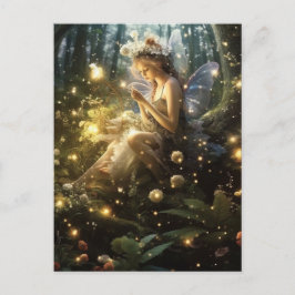 Fairy unter den Fireflies Postkarte