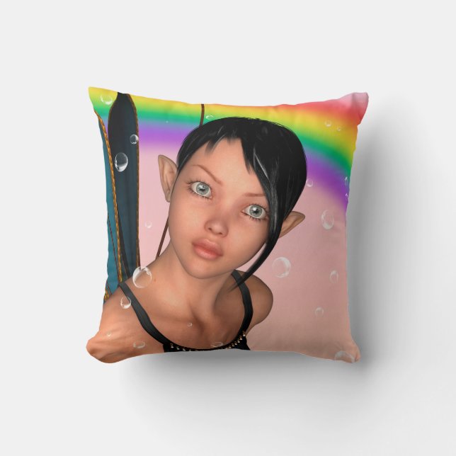 Fairy unter Rainbow Kissen (Vorderseite)