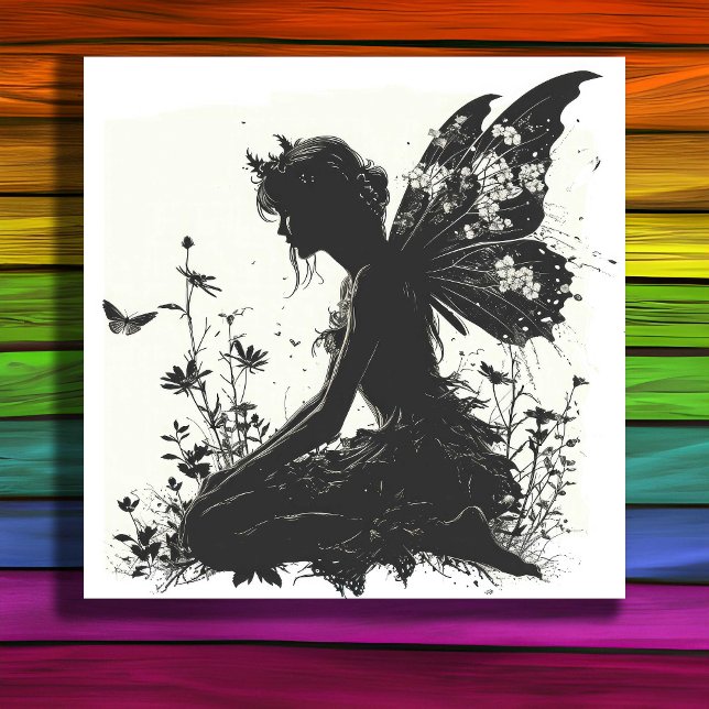 Fairy-verzauberte Waldtheorie Silhouette Fotodruck (Von Creator hochgeladen)