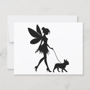 Fairy Walking French Bulldog Postkarte