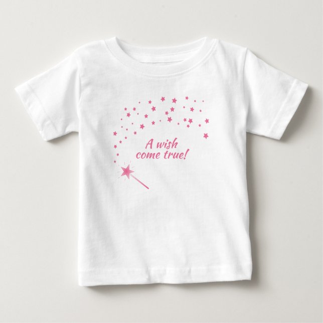 Fairy Wand & Stars, ein Wunsch wird wahr Baby T-shirt (Vorderseite)