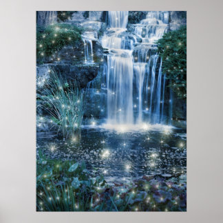 Fairy waterfall poster
