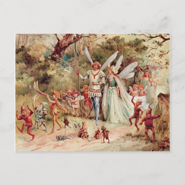 Fairy Wedding Postkarte (Vorderseite)