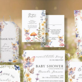 Fairy Wildblume Floral Baby Girl Diaper Begleitkarte