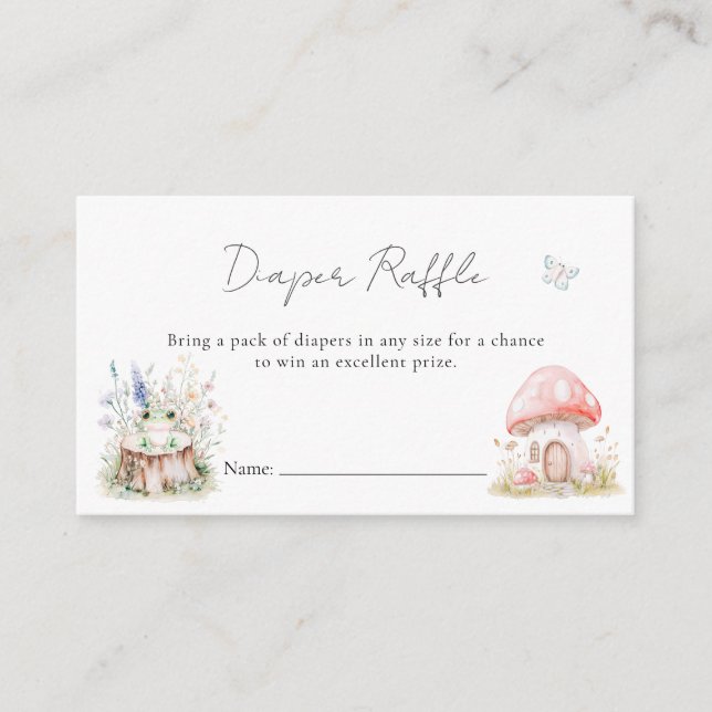 Fairy Wildblume Verzauberte Whimsical Baby Dusche Begleitkarte (Vorderseite)