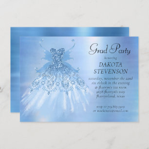 Fairy Wing Ice Gown   Frost Blue Iridescent Sheen Einladung