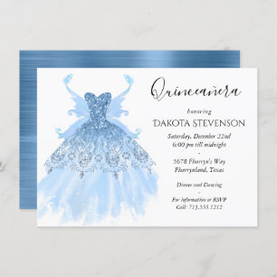 Fairy Wing Ice Gown   Frost Blue Iridescent Sheen Einladung