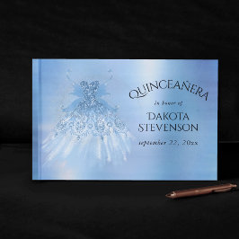 Fairy Wing Ice Gown | Frost Blue Iridescent Sheen Gästebuch