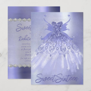 Fairy Wing Lavender Gown Lila Iridescent Sheen Einladung